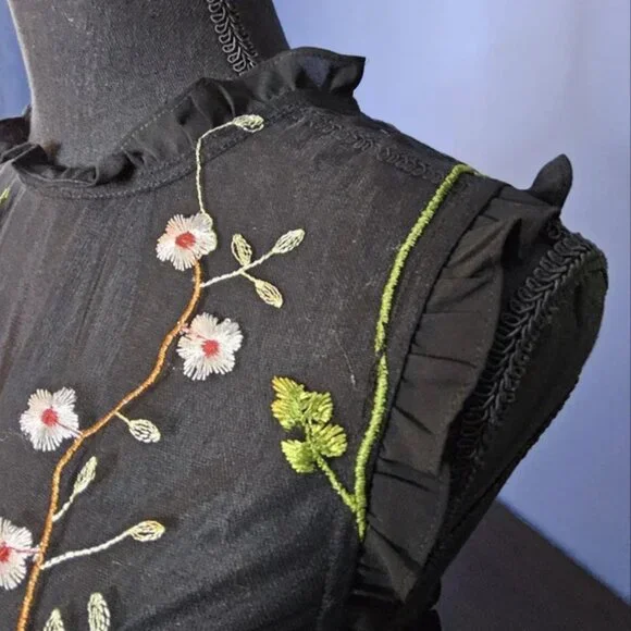 CITY STUDIO Created for Macy's Floral-Embroidered Fit & Flare Dress(B7) - Picture 4 of 8